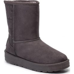Buty BIG STAR - EE274417 Grey. Szare kozaki damskie BIG STAR, na zimę, z tworzywa sztucznego, retro, bez obcasa, bez zapięcia. Za 129,00 zł.