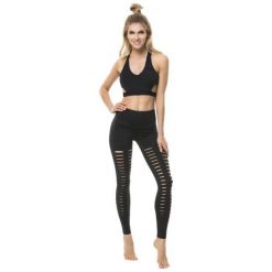Topy sportowe damskie: Cardio Bunny 4G malibu DARK JUNGLE crop-top czarno-zielony r. S