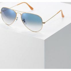 RayBan AVIATOR Okulary przeciwsłoneczne gold crystal gradient light blue. Żółte okulary przeciwsłoneczne damskie aviatory Ray-Ban. Za 569,00 zł.