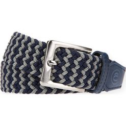 Pasek Granatowo-Szary Braid. Szare paski męskie LANCERTO, w paski, casualowe. W wyprzedaży za 59,90 zł.