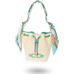 TOREBKA elisabetta franchi. Żółte torebki klasyczne damskie Elisabetta Franchi, w paski, ze skóry ekologicznej, na ramię, z tłoczeniem, z aplikacjami. Za 1359,00 zł.