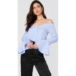 Paski damskie: Boohoo Koszula w paski Bardot – Blue,Multicolor