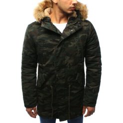 Męska kurtka parka zimowa woodland camo (tx1998). Zielone parki męskie marki Dstreet, na zimę, m, z bawełny, z kapturem. Za 149,99 zł.