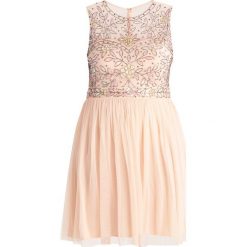 Sukienki hiszpanki: Lace & Beads Curvy LEMAUR SKATER Sukienka koktajlowa nude