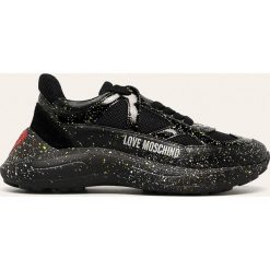 Love Moschino - Buty. Czarne buty sportowe damskie Love Moschino, ze skóry. W wyprzedaży za 649,90 zł.