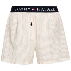 Szorty piżamowe TOMMY HILFIGER Print UW0UW02293. Piżamy damskie TOMMY HILFIGER, m, bez wzorów, z wiskozy, bez rękawów. Za 169,00 zł.