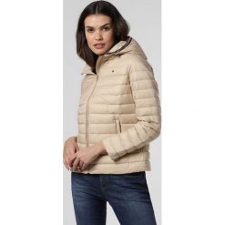 Tommy Hilfiger - Damska kurtka puchowa, beżowy. Brązowe kurtki damskie l, z puchu. Za 899,95 zł.