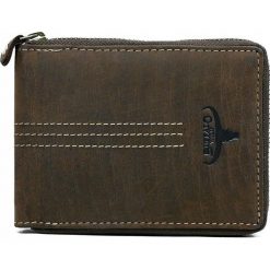Portfel męski skórzany Buffalo Wild N992Z-H-3. Pomarańczowe portfele męskie BUFFALO WILD, bez wzorów, ze skóry. Za 69,90 zł.