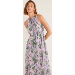 Mango - Sukienka Malva3. Fioletowe sukienki damskie Mango, na co dzień, s, w kwiaty, z poliesteru, casualowe, bez kołnierzyka, bez rękawów, rozkloszowane. Za 269,90 zł.