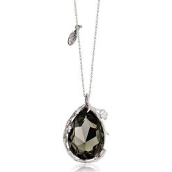 PROMOCJA Naszyjnik - srebro 800, Swarovski. Naszyjniki damskie W.KRUK, z cyrkonią, srebrne. W wyprzedaży za 219,00 zł.