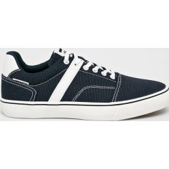 Jack & Jones - Tenisówki. Niebieskie trampki męskie Jack & Jones, bez wzorów, z gumy, na sznurówki. W wyprzedaży za 89,90 zł.