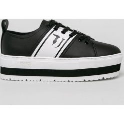 Trussardi Jeans - Buty Runner Synthetic Plateaux. Czarne buty sportowe damskie Trussardi Jeans, bez wzorów, z jeansu, sportowe. W wyprzedaży za 399,90 zł.