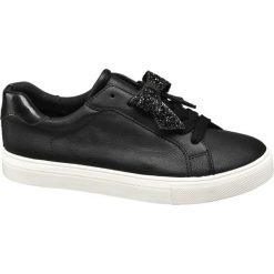 Sneakersy damskie Graceland czarne. Czarne sneakersy damskie marki Graceland, z gumy. Za 99,90 zł.