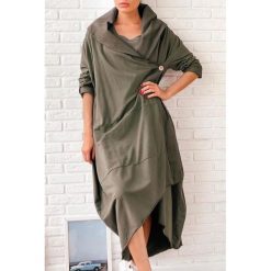Płaszcz damski ZABERA KHAKI. Brązowe płaszcze damskie Płaszcz damski ZABERA KHAKI, s, bez wzorów, bez kaptura. W wyprzedaży za 119,00 zł.