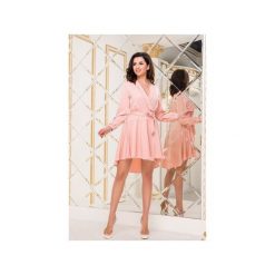 Sukienka MELINDA. Zielone sukienki damskie Martino demi, s, bez wzorów, klasyczne, z klasycznym kołnierzykiem, bez rękawów, rozkloszowane. Za 479,00 zł.