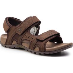 Sandały MERRELL - Sandspur Lee Backstrap J90495 Dark Earth. Pomarańczowe sandały męskie Merrell, ze skóry, bez zapięcia. Za 299,00 zł.