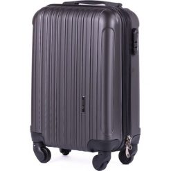 PODRĘCZNA WALIZKA KABINOWA S ABS DARK GREY. Szare walizki Solier, bez wzorów, z gumy. Za 129,00 zł.