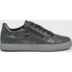 Geox - Buty. Szare buty sportowe damskie Geox, bez wzorów, ze skóry, sportowe. W wyprzedaży za 179,90 zł.