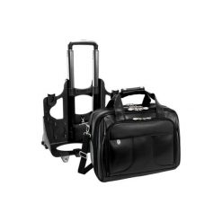 Torba MCKLEIN Chicago 17 cali Czarny. Czarne torby męskie skórzane Mcklein, w paski, z neoprenu, eleganckie. Za 1674,99 zł.