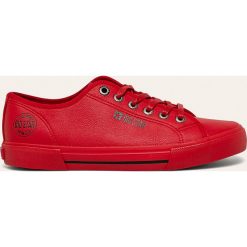 Big Star - Tenisówki. Czerwone trampki męskie BIG STAR, bez wzorów, z gumy, retro, na sznurówki. W wyprzedaży za 99,90 zł.