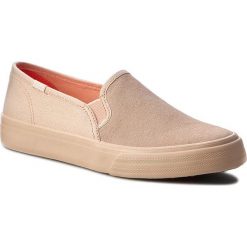 Tenisówki KEDS - Dbl Deck Mono WF56777 Pale Peach. Pomarańczowe półbuty damskie Keds, bez wzorów, ze skóry, bez zapięcia. W wyprzedaży za 129,00 zł.