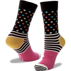 Skarpety Wysokie Damskie HAPPY SOCKS - SDO01-9000 Czarny Kolorowy. Czarne skarpetki damskie Happy Socks, w kolorowe wzory, z bawełny. Za 34,90 zł.