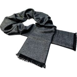 Szaro-czerwony szalik męski R40. Szare szaliki męskie Modini Moda Męska, bez wzorów. Za 55,01 zł.