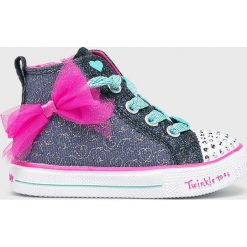 Skechers - Trampki dziecięce. Niebieskie trampki dziewczęce Skechers, bez wzorów, z gumy, na sznurówki. W wyprzedaży za 159,90 zł.