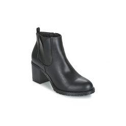 Botki Moony Mood FOUVI. Czarne botki damskie Moony Mood, bez obcasa, bez zapięcia. W wyprzedaży za 119,50 zł.