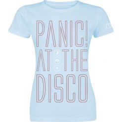 Bluzki asymetryczne: Panic! At The Disco Outline Name Koszulka damska jasnoniebieski