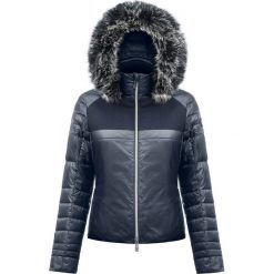 Kurtka puchowa w kolorze granatowym. Niebieskie kurtki damskie Poivre Blanc, l, z aplikacjami, z puchu, bez kaptura. W wyprzedaży za 389,95 zł.