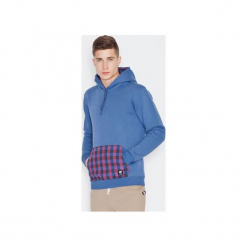 Bluza V014 Niebieski. Niebieskie bluzy męskie VISENT, l, bez wzorów, bez kołnierzyka, bez rękawów, bez kaptura. Za 159,00 zł.