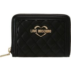 Portfele damskie: Love Moschino QUILTED ZIP AROUND SMALL Portfel nero