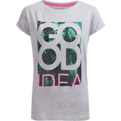T-shirt damski TSD613 - ciepły jasny szary - Outhorn. Szare koszulki damskie Outhorn, z nadrukiem, z poliesteru. Za 44,99 zł.
