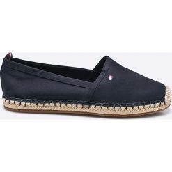 Tommy Hilfiger - Espadryle. Niebieskie espadryle damskie TOMMY HILFIGER, bez wzorów, z gumy, bez obcasa. W wyprzedaży za 179,90 zł.
