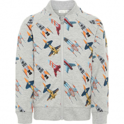 Bluza "Rabot" w kolorze szarym z wzorem. Szare bluzy niemowlęce Name it Kids, z bawełny. W wyprzedaży za 62,95 zł.