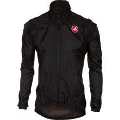 Castelli kurtka kolarska męska Squadra ER Jacket, black XL. Czarne kurtki sportowe męskie Castelli, xl, bez wzorów, bez kaptura, rowerowe. W wyprzedaży za 189,00 zł.
