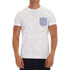T-shirty męskie: T-shirt w kolorze białym ze wzorem