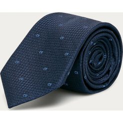 Calvin Klein - Krawat. Niebieskie krawaty męskie Calvin Klein, bez wzorów, z jedwabiu. Za 179,90 zł.