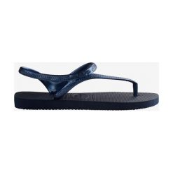 Havaianas Flash Urban Sandały Niebieski. Niebieskie sandały damskie Havaianas, w paski, z materiału, bez obcasa, z paskami. Za 97,95 zł.