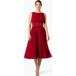 Swing - Damska sukienka wieczorowa, czerwony. Czerwone sukienki damskie Swing, bez wzorów, z szyfonu, eleganckie, bez kołnierzyka, bez rękawów, rozkloszowane. Za 599,95 zł.