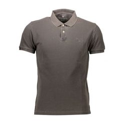 Koszulka polo w kolorze ciemnobrązowym. Pomarańczowe koszulki męskie GANT, s, z haftami, polo, bez rękawów. W wyprzedaży za 254,95 zł.