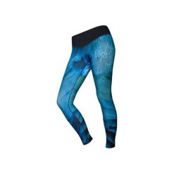LEGGINSY EXCLUSIVE BLUE BIRD. Niebieskie legginsy we wzory marki Feelj!, m, z dzianiny, do biegania. Za 250,00 zł.