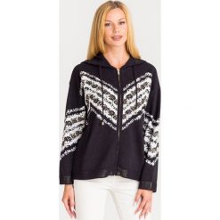 SWETER Twinset. Czarne swetry damskie Twinset, s, bez wzorów, z materiału, bez rękawów, bez kaptura. Za 472,45 zł.