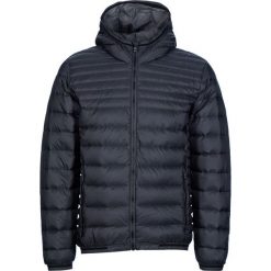 Kurtka puchowa w kolorze granatowym. Niebieskie płaszcze męskie m, z materiału. W wyprzedaży za 319,95 zł.