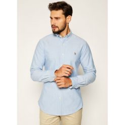 Koszula Polo Ralph Lauren Classics 710767444001. Niebieskie koszule męskie Polo Ralph Lauren, m, bez wzorów, z bawełny, casualowe, polo, bez rękawów. Za 489,00 zł.