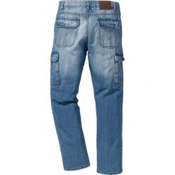 Dżinsy bojówki Regu bonprix niebieski. Niebieskie jeansy męskie bonprix, m. Za 64,99 zł.