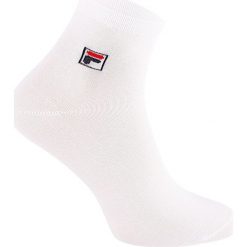 Skarpetki wysokie bawełniane Fila 3 pary F1763-300. Białe skarpetki damskie Fila, bez wzorów, z bawełny. Za 38,99 zł.
