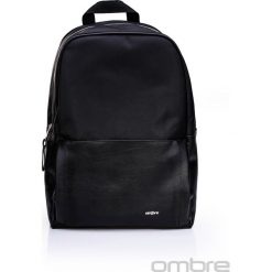 PLECAK MĘSKI A026 - CZARNY. Czarne plecaki męskie marki Ombre Clothing, z tkaniny. Za 129,00 zł.