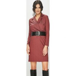 Answear - Sukienka. Brązowe sukienki balowe marki ANSWEAR, l, z bawełny, mini, dopasowane. Za 199,90 zł.